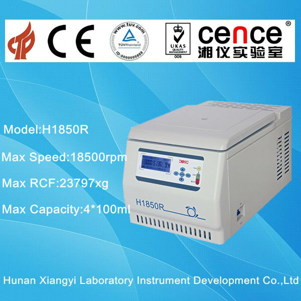 Máquina refrigerada de alta velocidade do centrifugador de H1850R para o uso do laboratório