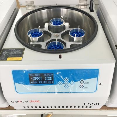 Centrífuga de Laboratório L550 Cence, 5310xg RCF Máx., Capacidade 4x500ml, Baixo Ruído <65dB(A), Centrífuga de Bancada de Baixa Velocidade
