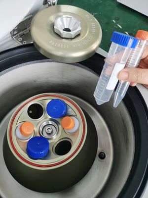 Centrífuga de alta velocidade de bancada H1750R com velocidade máxima de 18500 rpm, RCF máximo de 29302xg e rotor oscilante de 4x100ml